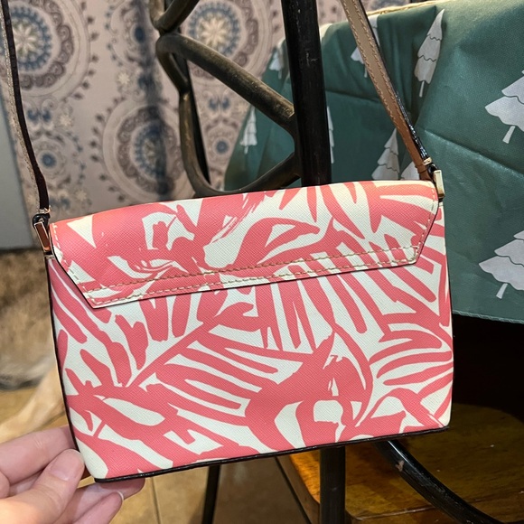 Kate Spade Tropical Pattern Pink Crossbody Bag - Picture 2 of 11